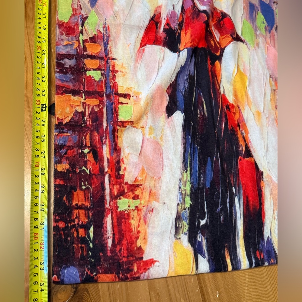 Abstract Multicolor Scarf - Picture 4 of 6